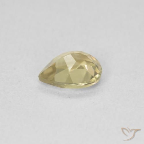 Diásporo con Cambio de Color Amarillo claro natural de 0.60 ct, En forma de pera, VS