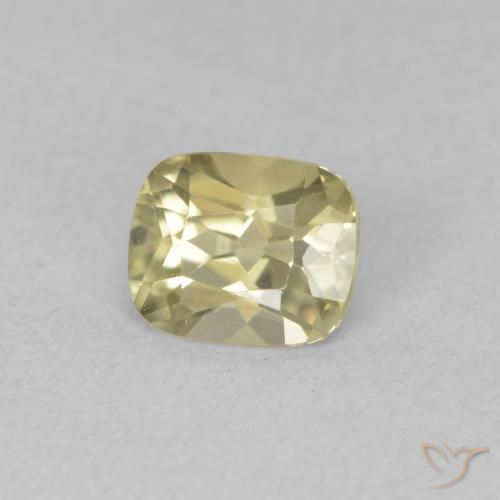 Diásporo con Cambio de Color Amarillo claro natural de 0.87 ct, Forma Cojín, VVS