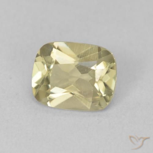 Diásporo con Cambio de Color Amarillo pálido natural de 1.23 ct, Forma Cojín, VVS