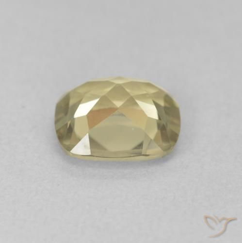 Diásporo con Cambio de Color Amarillo pálido natural de 1.36 ct, Forma Cojín, VVS