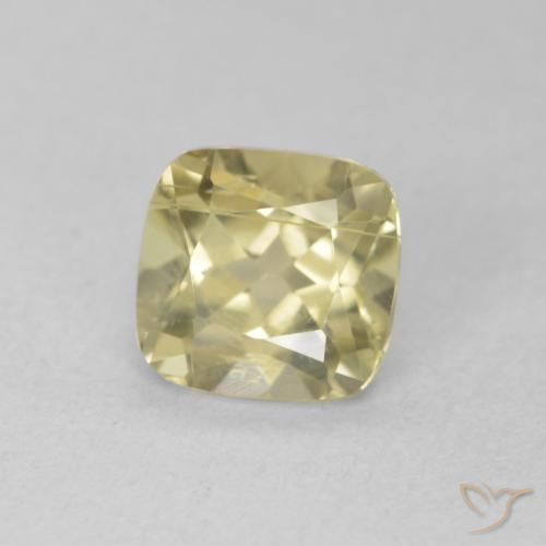 Diásporo con Cambio de Color Amarillo pálido natural de 1.24 ct, Forma Cojín, VS