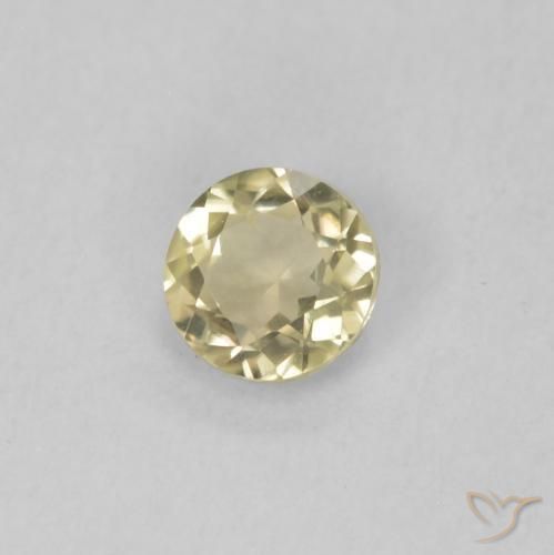 Diásporo con Cambio de Color Amarillo claro natural de 0.21 ct, Redondo, VVS-VS