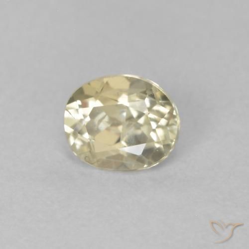 Diásporo con Cambio de Color Beige amarillo natural de 0.33 ct, Ovalada, VS