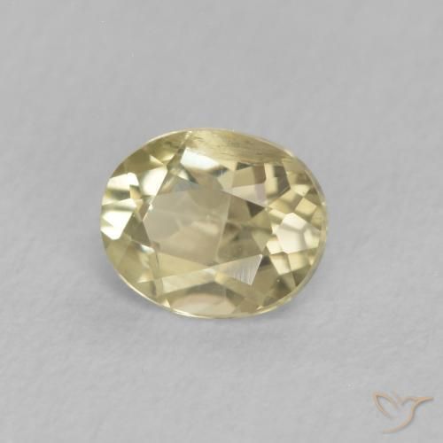 Diásporo con Cambio de Color Amarillo pálido natural de 0.41 ct, Ovalada, VS