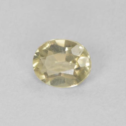Diásporo con Cambio de Color Amarillo muy claro natural de 0.29 ct, Ovalada, VS