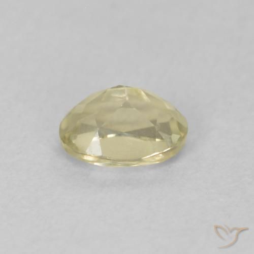 Diásporo con Cambio de Color Amarillo pálido natural de 0.38 ct, Ovalada, VS