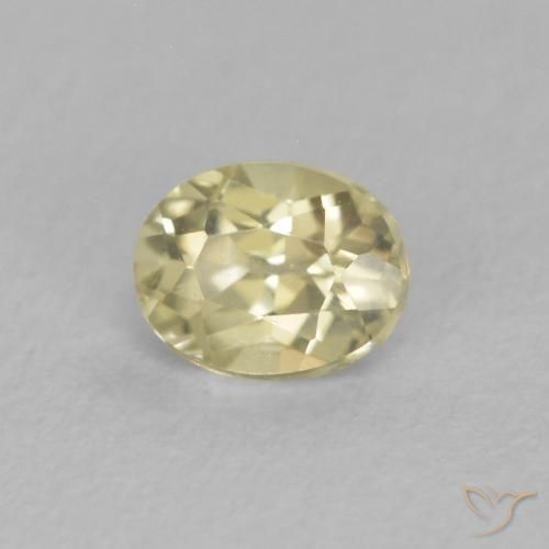 Diásporo con Cambio de Color Amarillo claro natural de 0.40 ct, Ovalada, VS
