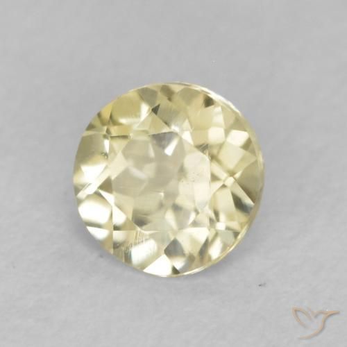 Diásporo con Cambio de Color Amarillo claro natural de 0.31 ct, Redondo, VVS-VS