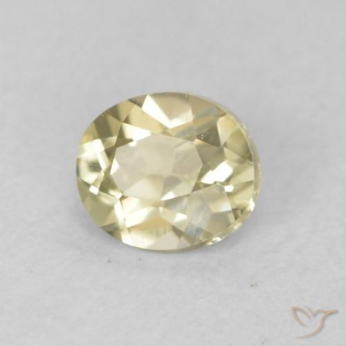 Diásporo con Cambio de Color Amarillo claro natural de 0.34 ct, Ovalada, VVS-VS