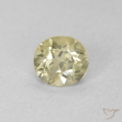 Diásporo con Cambio de Color Amarillo suave natural de 0.39 ct, Ovalada, VVS-VS