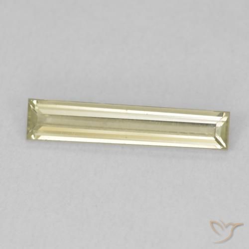 Diásporo con Cambio de Color Amarillo suave natural de 0.84 ct, Corte Baguette, VVS-VS