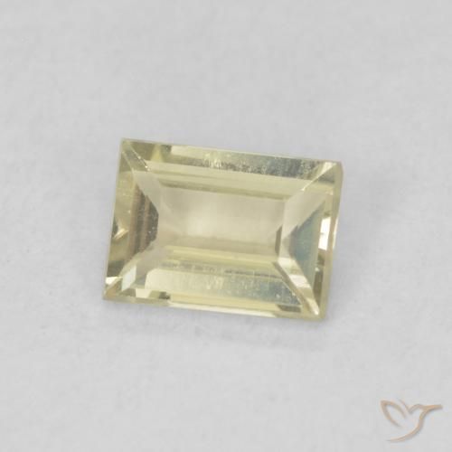 Diásporo con Cambio de Color Amarillo suave natural de 0.46 ct, Corte Baguette, VVS-VS