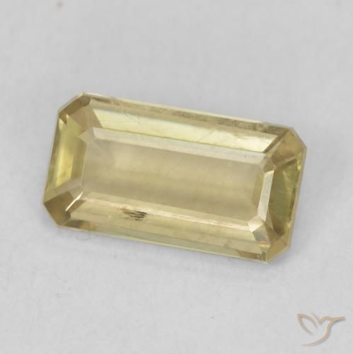Diásporo con Cambio de Color Amarillo claro natural de 1.23 ct, Corte Octágono / Esmeralda, VS-SI
