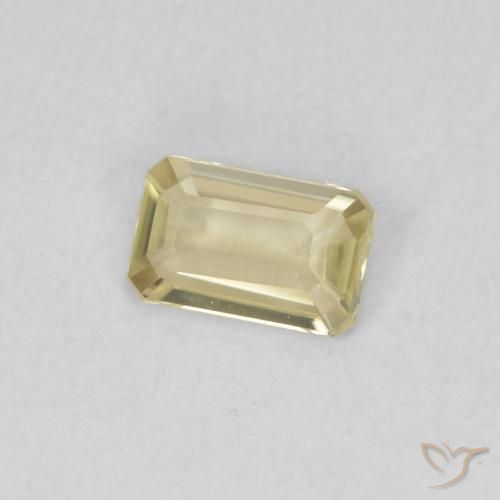 Diásporo con Cambio de Color Amarillo claro natural de 0.28 ct, Corte Octágono / Esmeralda, VVS-VS