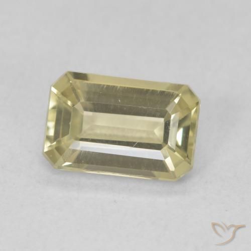 Diásporo con Cambio de Color Amarillo claro natural de 1.10 ct, Corte Octágono / Esmeralda, VVS-VS