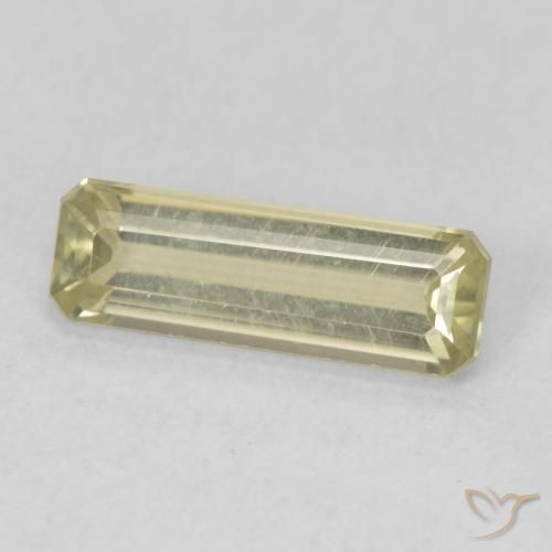 Diásporo con Cambio de Color Amarillo suave natural de 1.05 ct, Corte Octágono / Esmeralda, VVS-VS