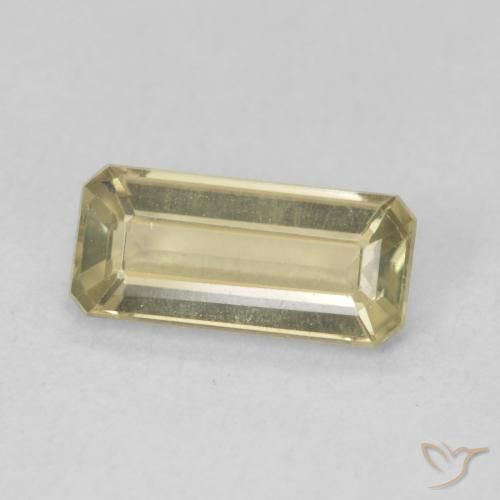 Diásporo con Cambio de Color Amarillo suave natural de 1.08 ct, Corte Octágono / Esmeralda, VVS-VS