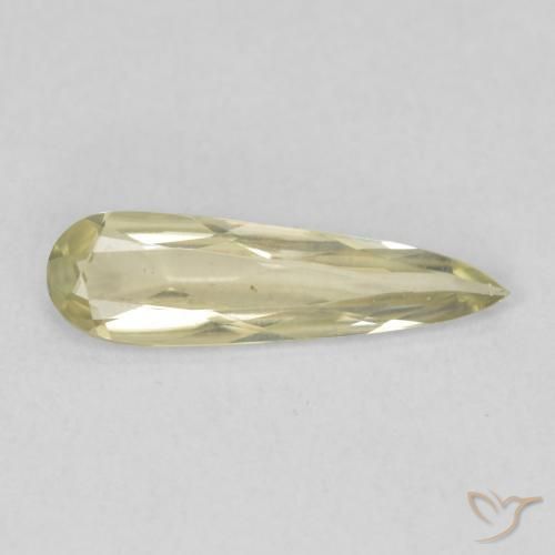 Diásporo con Cambio de Color Amarillo claro natural de 0.70 ct, En forma de pera, VVS-VS