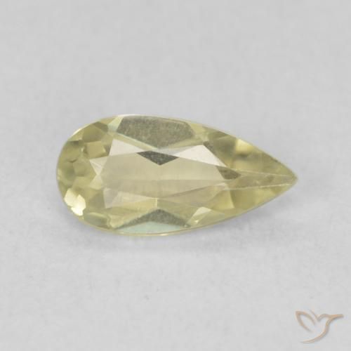 Diásporo con Cambio de Color Amarillo claro natural de 0.55 ct, En forma de pera, VS