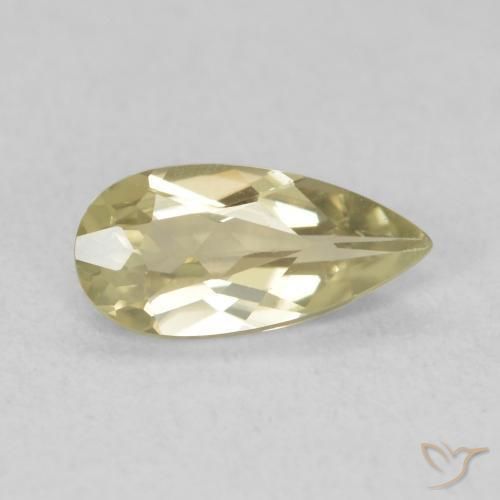 Diásporo con Cambio de Color Amarillo claro natural de 0.70 ct, En forma de pera, VVS-VS