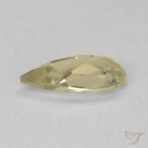 Diásporo con Cambio de Color Amarillo claro natural de 0.70 ct, En forma de pera, VVS-VS