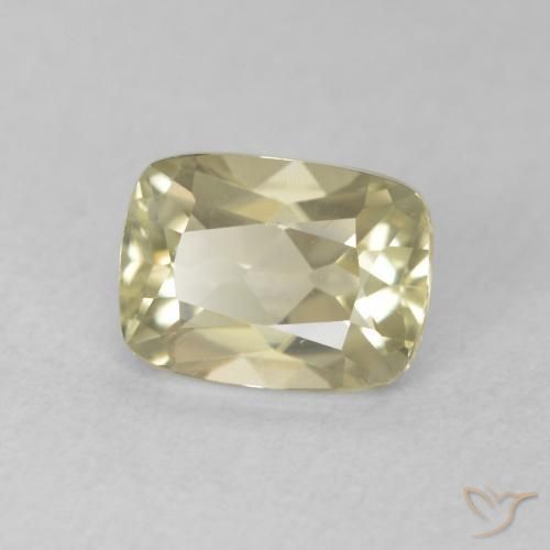 Diásporo con Cambio de Color Amarillo claro natural de 0.96 ct, Forma Cojín, VVS-VS