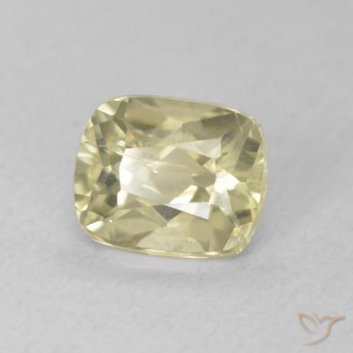 Diásporo con Cambio de Color Amarillo claro natural de 0.96 ct, Forma Cojín, VVS-VS