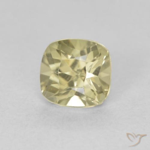 Diásporo con Cambio de Color Amarillo claro natural de 0.93 ct, Forma Cojín, VVS-VS