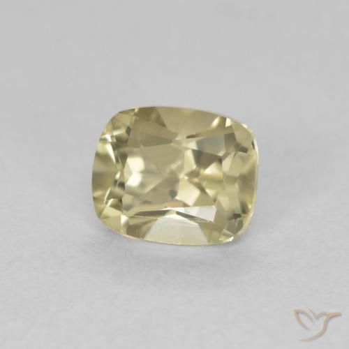 Diásporo con Cambio de Color Amarillo muy claro natural de 0.71 ct, Forma Cojín, VVS-VS