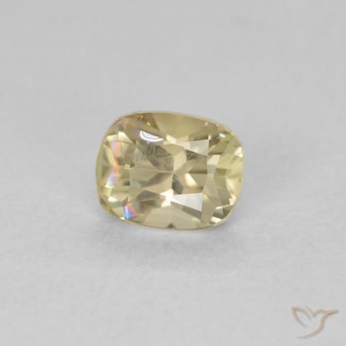 Diásporo con Cambio de Color Amarillo claro natural de 0.53 ct, Forma Cojín, VVS-VS