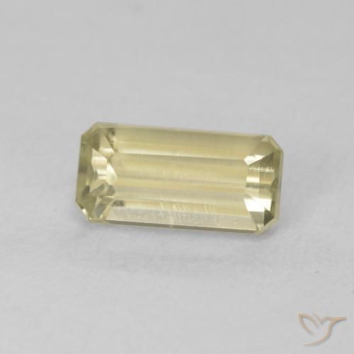 Diásporo con Cambio de Color Amarillo claro natural de 1.06 ct, Corte Octágono / Esmeralda, VVS-VS