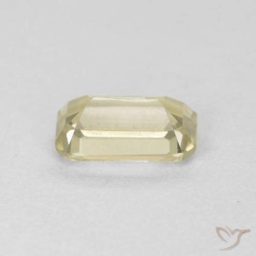 Diásporo con Cambio de Color Amarillo suave natural de 0.64 ct, Corte Octágono / Esmeralda, VVS-VS