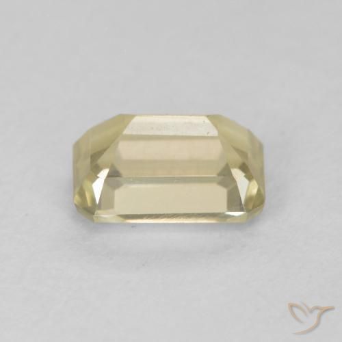 Diásporo con Cambio de Color Amarillo suave natural de 0.86 ct, Corte Octágono / Esmeralda, VVS-VS