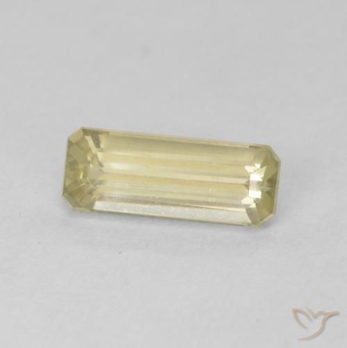 Diásporo con Cambio de Color Amarillo suave natural de 1.12 ct, Corte Octágono / Esmeralda, VVS-VS