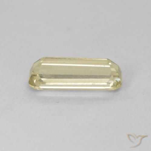 Diásporo con Cambio de Color Amarillo suave natural de 1.12 ct, Corte Octágono / Esmeralda, VVS-VS