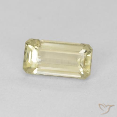 Diásporo con Cambio de Color Amarillo suave natural de 1.34 ct, Corte Octágono / Esmeralda, VVS-VS