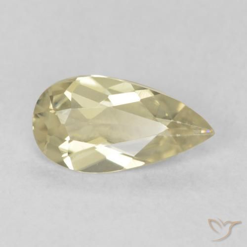 Diásporo con Cambio de Color Amarillo claro natural de 0.48 ct, En forma de pera, VVS