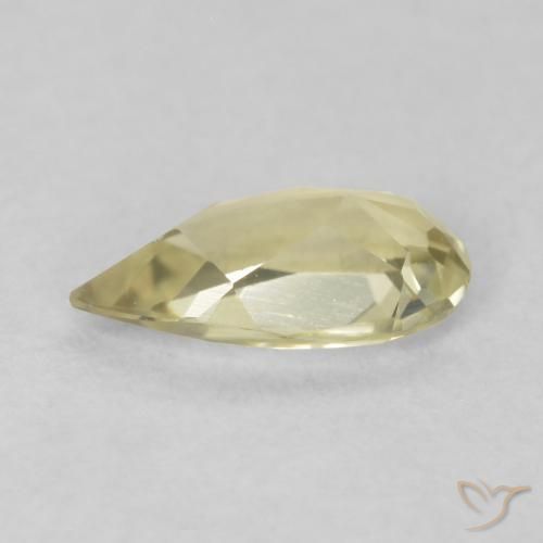 Diásporo con Cambio de Color Amarillo claro natural de 0.48 ct, En forma de pera, VVS