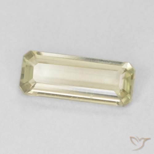 Diásporo con Cambio de Color Amarillo claro natural de 0.80 ct, Corte Octágono / Esmeralda, VVS