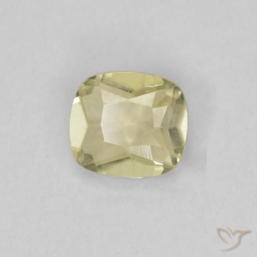Diásporo con Cambio de Color Amarillo suave natural de 0.49 ct, Forma Cojín, VS