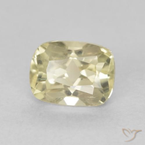 Diásporo con Cambio de Color Amarillo claro natural de 0.93 ct, Forma Cojín, VS