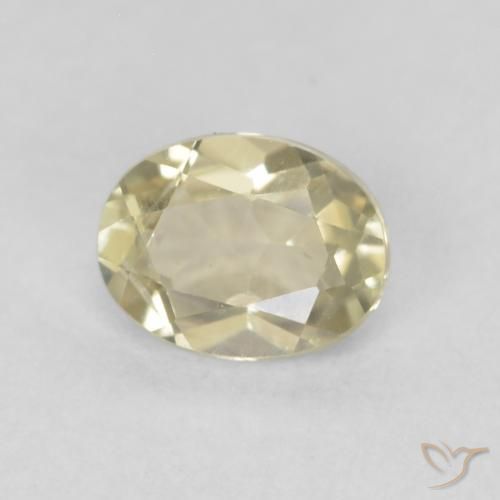 Diásporo con Cambio de Color Amarillo claro natural de 0.41 ct, Ovalada, VS