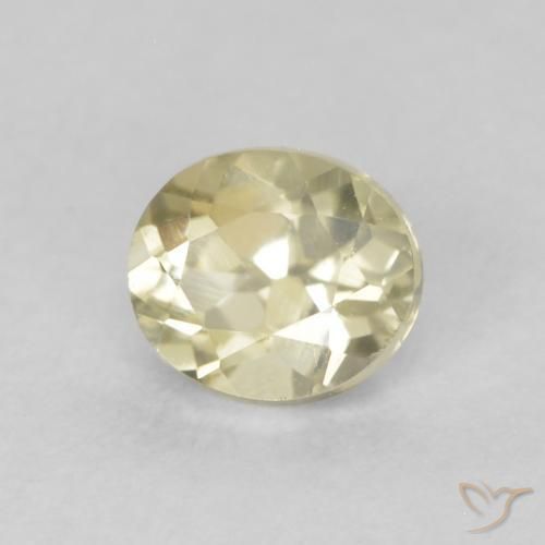 Diásporo con Cambio de Color Amarillo claro natural de 0.35 ct, Ovalada, VS