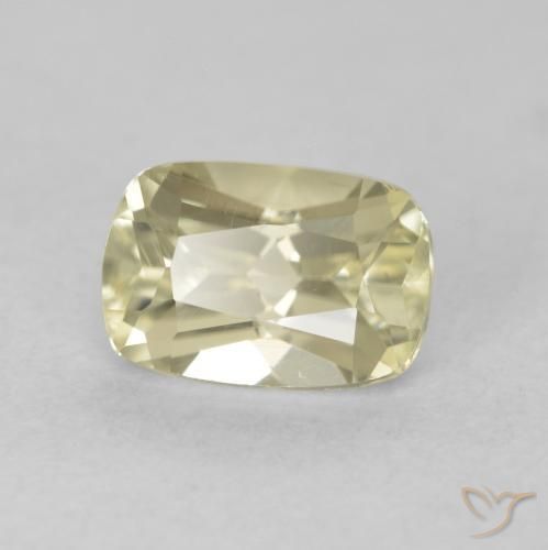 Diásporo con Cambio de Color Amarillo claro natural de 0.97 ct, Forma Cojín, VVS