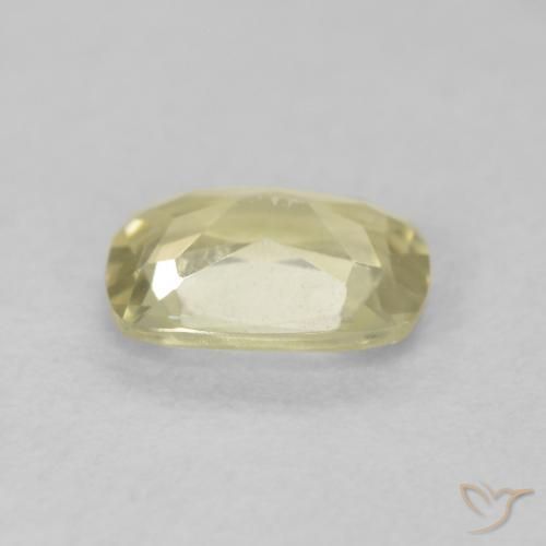 Diásporo con Cambio de Color Amarillo claro natural de 0.76 ct, Forma Cojín, VVS