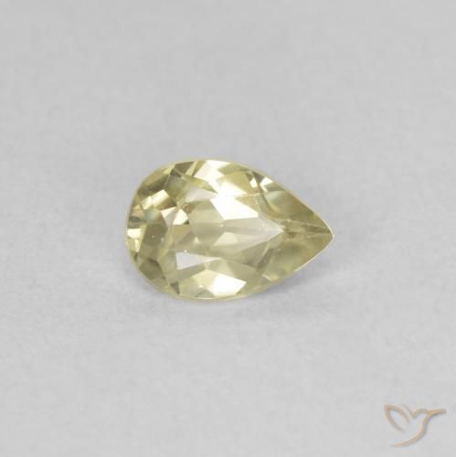 Diásporo con Cambio de Color Amarillo claro natural de 0.50 ct, En forma de pera, VVS-VS