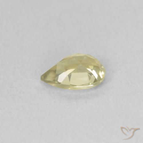 Diásporo con Cambio de Color Amarillo claro natural de 0.50 ct, En forma de pera, VVS-VS