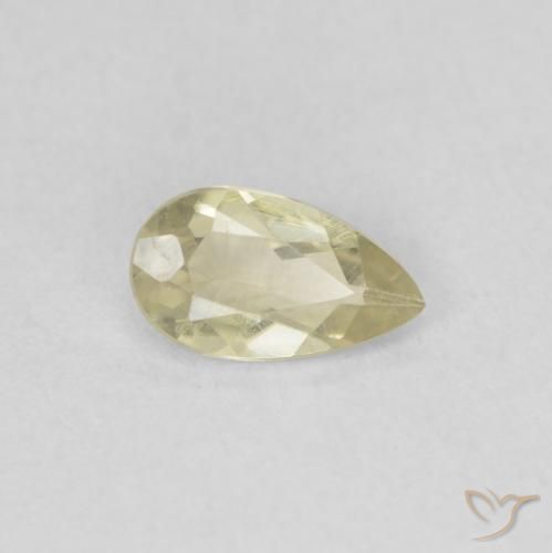 Diásporo con Cambio de Color Amarillo claro natural de 0.54 ct, En forma de pera, VVS-VS
