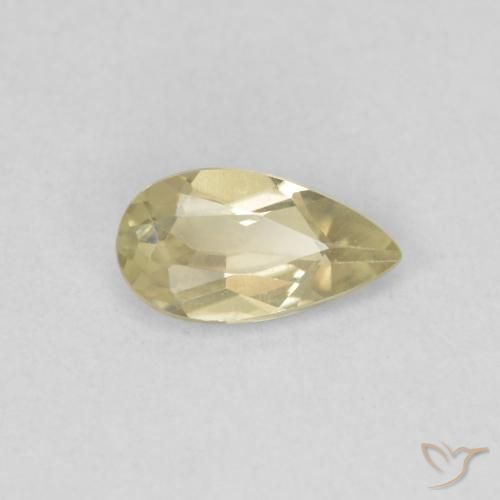 Diásporo con Cambio de Color Amarillo claro natural de 0.55 ct, En forma de pera, VVS-VS