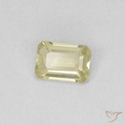 Diásporo con Cambio de Color Amarillo claro natural de 0.55 ct, Corte Octágono / Esmeralda, VVS-VS